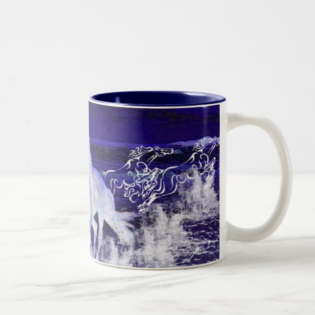Taza Bicolor Caballos blancos (Derecha)