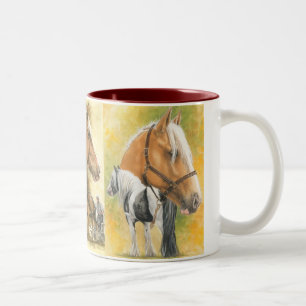 Taza Bicolor Caballos de proyecto triples