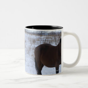Taza Bicolor Caballos en el cabo Kiritappu, prefectura de