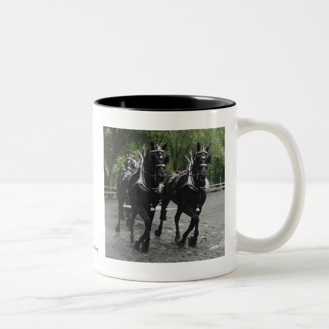 Taza Bicolor Caballos en paso (Derecha)