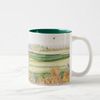 Taza Bicolor Caballos en una granja