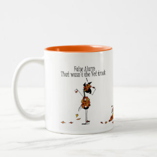 Taza Bicolor Caballos lindos de la temporada de otoño que