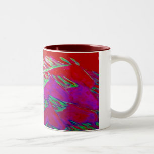 Taza Bicolor caballos púrpuras