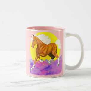 Taza Bicolor Caballos - un tacto del cielo en la tierra