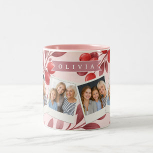 Taza Bicolor Cabaña Botánica Personalizada de Bayas Rojas de In