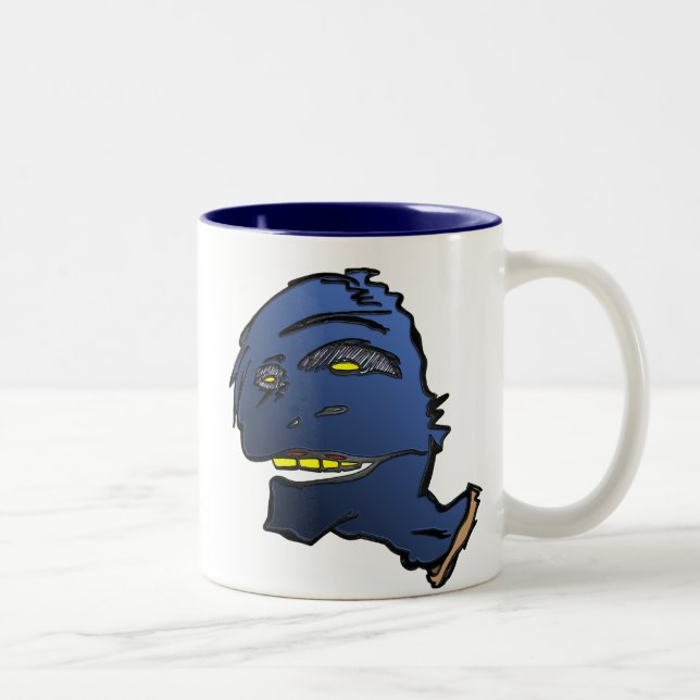 Taza Bicolor Cabeza azul (Derecha)