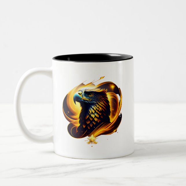Taza Bicolor Cabeza de águila de oro (Izquierda)