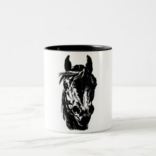Taza Bicolor Cabeza de caballo del club de fans