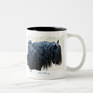 Taza Bicolor Cabeza de caballo negra