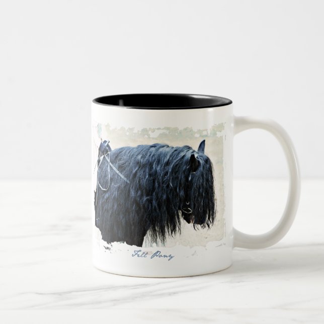 Taza Bicolor Cabeza de caballo negra (Derecha)