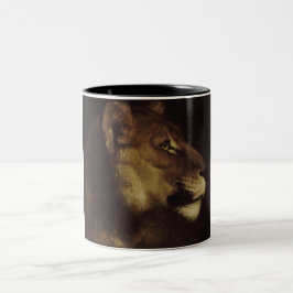 Taza Bicolor Cabeza de León (Animal salvaje)