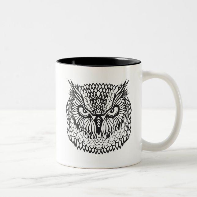 Taza Bicolor Cabeza del búho de Eagle del estilo (Derecha)