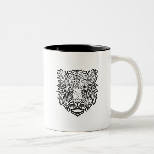 Taza Bicolor Cabeza del tigre del estilo (Derecha)
