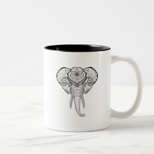Taza Bicolor Cabeza inspirada del elefante (Derecha)