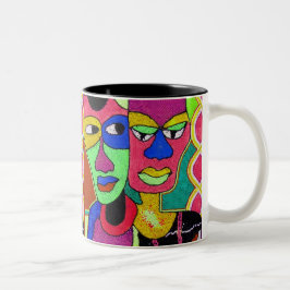 Taza Bicolor Cabezas 2, cabezas 2
