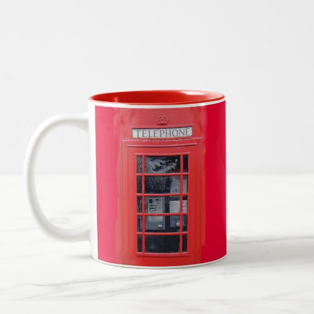Taza Bicolor Cabina de teléfonos roja de Londres (Izquierda)