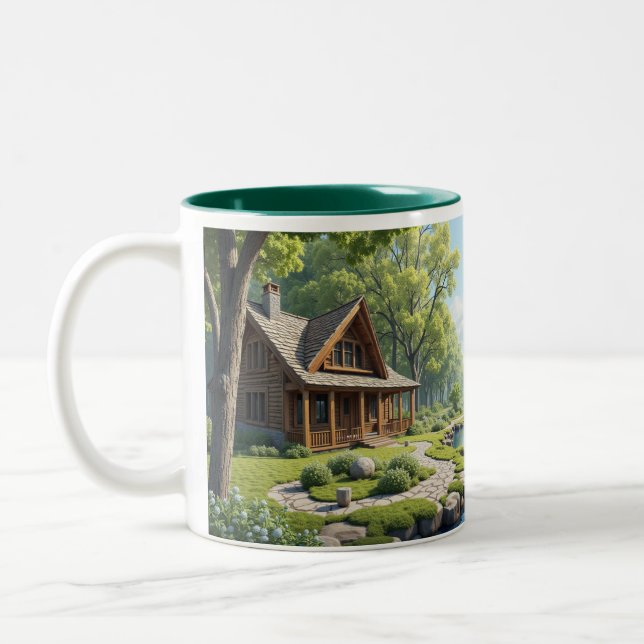 Taza Bicolor Cabina en el bosque (Izquierda)