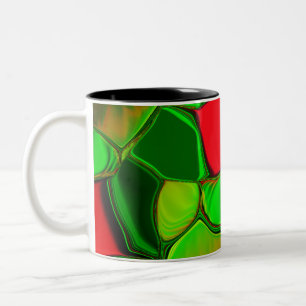 Taza Bicolor Cables coloridas con efecto cromado