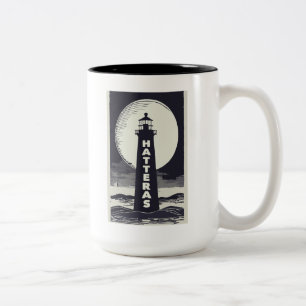 Taza Bicolor Cabo Hatteras Faro de Carolina del Norte Moon
