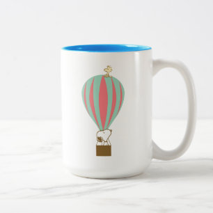 Taza Bicolor Cacahuetes Globo de aire caliente Snoopy & Woods