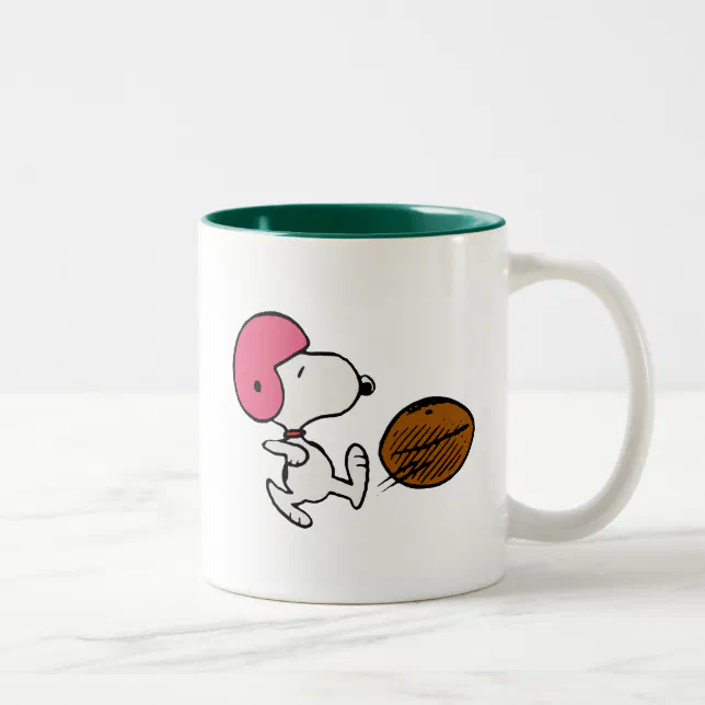 Taza Bicolor Cacahuetes Snoopy Football Kicker