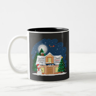 Taza Bicolor Cacao caliente y películas favoritas para Navidade