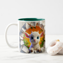 Taza Bicolor Cacao Coffee Animales De Caza Caliente De Bebé Tri