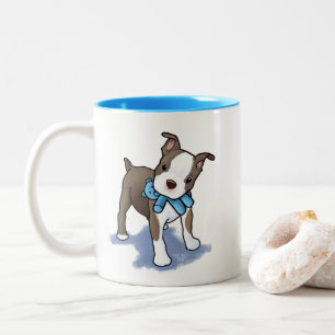 Taza Bicolor Cachorro de Boston Terrier
