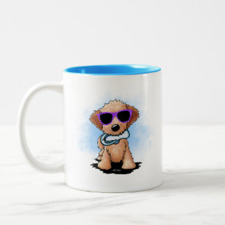 Taza Bicolor Cachorro Goldendoodle Verano