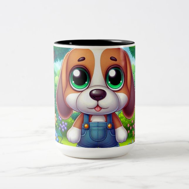 Taza Bicolor Cachorros Adorables En Los Sobres (Centro)