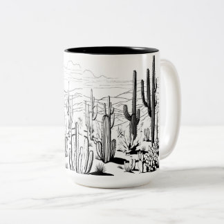 Taza Bicolor cactus mug