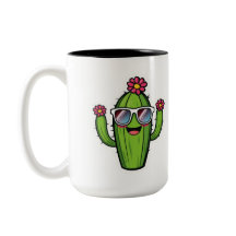 Cactus PNG Lindo - Cactus de Flor Kawaii con Gafas