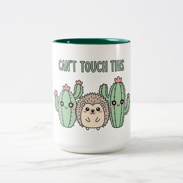 Taza Bicolor Cactus y Erizo Divertidos (Centro)
