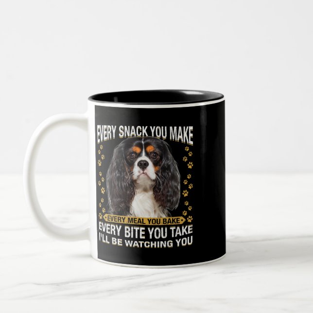 Taza Bicolor Cada aperitivo que haces gracioso Cavalier King Ch (Izquierda)