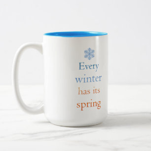 Taza Bicolor Cada invierno tiene su tazón de café de dos tonos