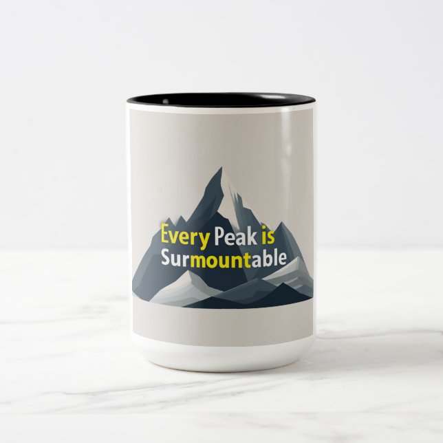 Taza Bicolor Cada pico es superable (Centro)