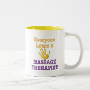 Taza Bicolor Cada uno ama a un terapeuta del masaje