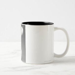 Taza Bicolor Caderas del caniche, en fondo gris