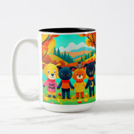Taza Bicolor Cae Pooches Coffee Mug