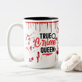 Taza Bicolor Cae sangre Spatter Verdadero Crimen Reina