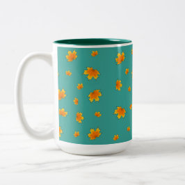 Taza Bicolor Caer en hojas