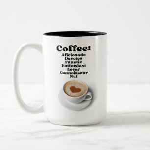 Taza Bicolor Café: Aficionado Devoto Fanático Entusiasta Amor