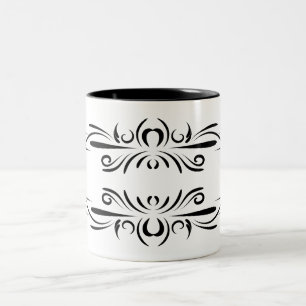 Taza Bicolor Café blanco y negro artístico Mugs