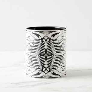 Taza Bicolor Café blanco y negro artístico Mugs