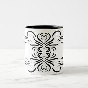 Taza Bicolor Café blanco y negro artístico Mugs