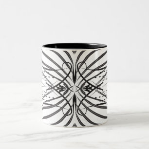 Taza Bicolor Café blanco y negro artístico Mugs