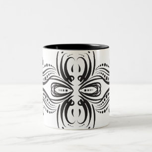 Taza Bicolor Café blanco y negro artístico Mugs