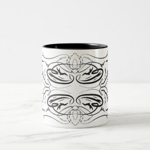 Taza Bicolor Café blanco y negro artístico Mugs