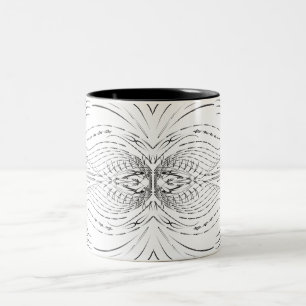 Taza Bicolor Café blanco y negro artístico Mugs