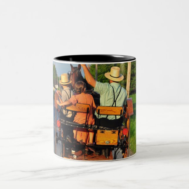 Taza Bicolor Café Buggy Amish Mug (Centro)